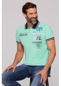 CAMP DAVID Herren Poloshirt, grün, casual, Gr. XXL, bedruckt, bestickt, Material: 100% Baumwolle, Shirts, aus Baumwolle