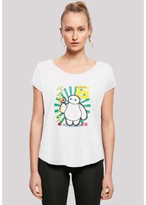 F4NT4STIC Damen T-Shirt "Big Hero 6 Baymax Lollypop", weiß, casual, Gr. XS, Obermaterial: 100% Baumwolle, Shirts, Premium Qualität
