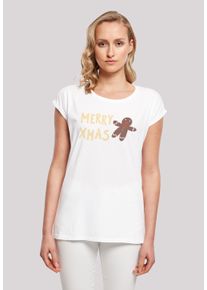 F4NT4STIC Damen T-Shirt "Gingerbread Lebkuchen", weiß, casual, Gr. XXL, Obermaterial: 100% Baumwolle, Shirts, Print