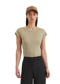 Marc O'Polo MARC O'POLO Damen T-Shirt "aus Organic Cotton", beige, Basic, Gr. XL, unifarben, Obermaterial: 100% Baumwolle, Shirts