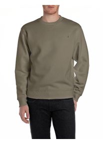 Replay Herren Sweatshirt, grün, casual, Gr. M, unifarben, Sweatware, Obermaterial: 80% Baumwolle, 20% Polyester, Sweatshirts, mit V-Einsatz am