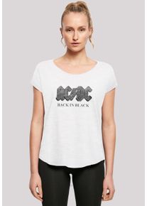 F4NT4STIC Damen T-Shirt "ACDC Back in Black", weiß, casual, Gr. M, Obermaterial: 100% Baumwolle, Shirts, Premium Qualität