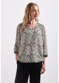 Street One Damen Tunikamoonstone sand, casual, Gr. 46, bedruckt, Stoff, Obermaterial: 100% Polyester; Futter: 100% Modal, Tuniken, mit 3/4 Ärmeln