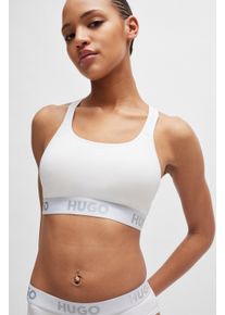 HUGO UNDERWEAR Damen Bralette-BH "BRALETTE PADDED SPOR", Gr. XS, weiß, Jersey, Obermaterial: 93% Baumwolle, 7% Elasthan, unifarben, casual, BHs, mit