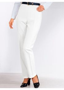Classic Basics Damen Bügelfaltenhose, weiß, Gr. 22, unifarben, 100% Polyester, Hosen