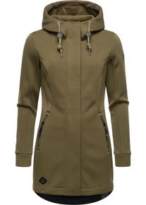 Ragwear Damen Kapuzensweatjacke "Letti Bonded", grün, sportlich, Gr. S, Feinstrick, Sweatware, 100% Polyester, Sweatjacken, Sportliche Kapuzenjacke