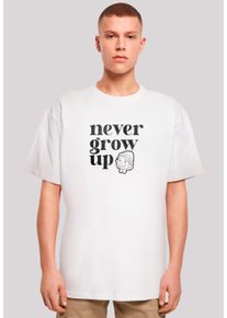 F4NT4STIC Herren T-Shirt "Heroes of Childhood Pinocchio Never Grow Up", weiß, casual, Gr. XS, Obermaterial: 100% Baumwolle, Shirts, Retro, Heroes of