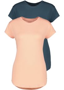 alife and kickin ALIFE & KICKIN Damen Rundhalsshirt "Damen AriAK"mellow peach, nightblau, Gr. XXXL, 95% Viskose 5% Elastan, Shirts