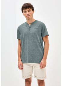 Street One MEN Herren T-Shirt, grün, casual, Gr. L, unifarben, Stoff, 50% Polyester, 38% Baumwolle, 12% Viskose, Shirts, aus softem Materialmix