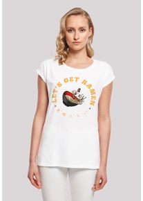 F4NT4STIC Damen T-Shirt "Lets get Ramen", weiß, casual, Gr. XL, Obermaterial: 100% Baumwolle, Shirts, Print