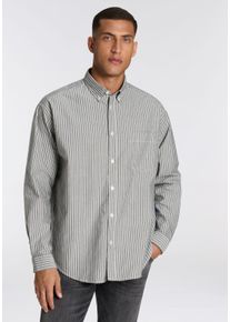 HUGO BLUE Herren Langarmhemd "Ebill", weiß, casual, Gr. L, unifarben, Web, Obermaterial: 100% Baumwolle, Hemden, oversize