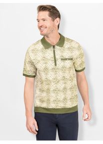 Marco Donati Herren Poloshirt "Kurzarm-Poloshirt", grün, Gr. 44, gemustert, mehrfarbig, 100% Baumwolle, Kragen und Ärmelabschluss:95% Baumwolle, 5%