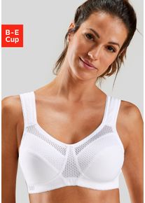 H.I.S. H.I.S Damen Sport-BH, Gr. 90, weiß, Microtouch, Netz, Obermaterial: 90% Polyester (COOLMAX), 10% Elasthan, sportlich, BHs, ohne Bügel aus schnell