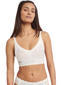 Sloggi Damen Bustier "ZERO Feel Bliss Bralette", Gr. XS, weiß, Spitze, Obermaterial: 76% Polyamid, 24% Elasthan, modisch, BHs, Nahtlos, V-Ausschnitt,