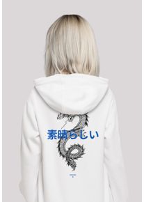 F4NT4STIC Damen Kapuzenpullover "Dragon lila", weiß, casual, Gr. XXL, Obermaterial: 65% Baumwolle, 35% Polyester, Pullover, Hoodie, Warm, Bequem