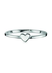CAI CAÏ Damen Fingerring "925/- Sterling Silber rhodiniert Herz", 060 (19,1), Silber 925 (Sterlingsilber), weiß, Silber 925 (Sterlingsilber), Fingerringe
