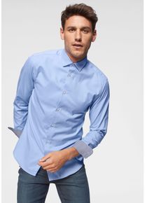 Selected Homme Herren Langarmhemd "SLHSLIMNEW-MARK SHIRT LS NOOS", blau, klassisch, Gr. XXL, unifarben, Web, Obermaterial: 100% Baumwolle, Hemden
