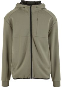 Urban Classics Herren Sweatjacke "Urban Classics Scuba Zip Pocket Hoody", grün, Gr. L, unifarben, 95% Polyester, 5% Elasthan, Sweatjacken