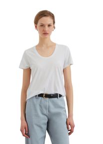 Marc O'Polo MARC O'POLO Damen T-Shirt "aus Organic Cotton Single Jersey", weiß, Basic, Gr. XXL, unifarben, Obermaterial: 100% Baumwolle, Shirts