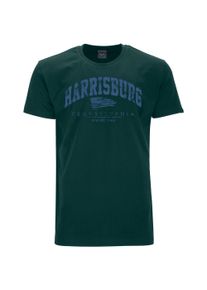 Herren T-Shirt "HARRISBURG_ATLANTIC BLUE", grün, casual, Gr. XXL, Ahorn Sportswear, bedruckt, 100% Baumwolle, Shirts, mit modischem Frontprint