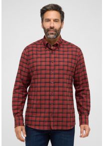 Eterna Herren Langarmhemd "MODERN FIT", rot, Gr. L, Flanell, 52% Baumwolle, 10% Schurwolle, 38% Lyocell, Hemden, EASY IRON (bügelleicht)