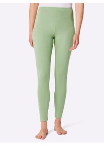 feel good Damen Leggings, Gr. 40, grün, 95% Baumwolle, 5% Elasthan, unifarben, Hosen
