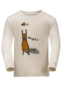 Jack Wolfskin Kinder Rundhalspullover "GLEELY LONGSLEEVE K", weiß, Gr. 92, 100% POLYESTER, Pullover