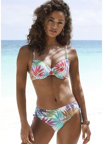 Lascana Damen Bügel-Bikini, weiß, Gr. 38, bedruckt, Obermaterial: 86% Polyamid, 14% Elasthan. Futter: 100% Polyamid, Bikini-Sets, mit Doppelträgern