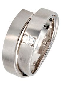 Jobo Damen Solitärring, 56, SI = kleine Einschlüsse, Weißgold 585-Diamanten, weiß, Weißgold 585, Diamanten, Fingerringe, 585 Weißgold mit Diamant