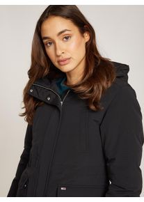 Tommy Jeans Damen Wintermantel "TJW TECHNICAL DOWN PARKA", schwarz, casual, Gr. XS, unifarben, Web, Obermaterial: 100% Polyamid. Futter: 100%
