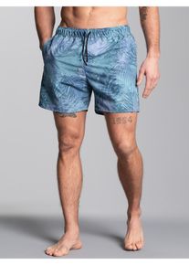 TRIGEMA Herren Shorts "TRIGEMA Bade-/Freizeitshorts mit Druckmotiv", grün, sportlich, Gr. XL, 50% Baumwolle, 50% Polyamid, Hosen