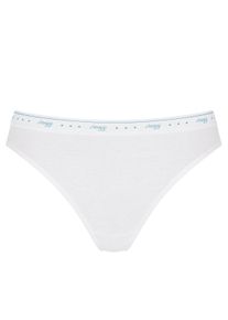 Sloggi Damen Tai-Slip "24/7 100 Tai 3P", Gr. 46, weiß, Single Jersey, Obermaterial: 95% Baumwolle, 5% Elasthan, Unterhosen, elastischer Bund mit