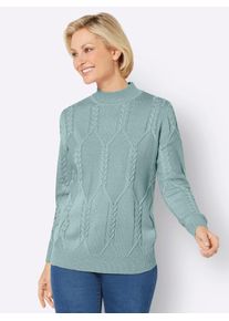 Classic Basics Damen Strickpullover "Stehkragen-Pullover", grün, Gr. 40, unifarben, 100% Polyacryl, Pullover
