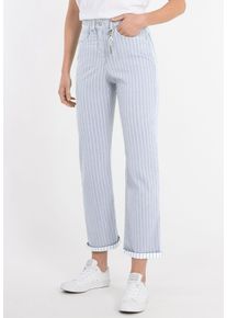 Recover Pants Damen 5-Pocket-Jeans "HAZEL", blau, casual, Gr. 38, gestreift, 62% Baumwolle;34% Polyester;4% Elasthan, Jeans, aus hochwertigem