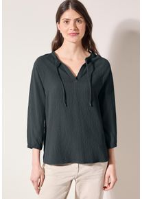 Cecil Damen Shirtbluseslate khaki, casual, Gr. XXL, unifarben, Stoff, 55% Polyester, 44% Viskose, 1% Elasthan, Blusen, mit 3/4 Ärmeln