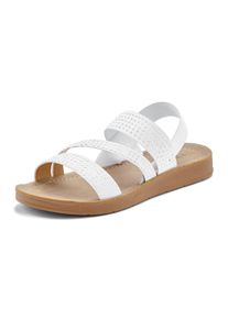 Vivance Damen Sandale "Mule, Sandale, offener Schuh, Pantolette, Sommerschuh", Gr. 38, weiß, Obermaterial: 100% Textilmaterial. Decksohle: 100%