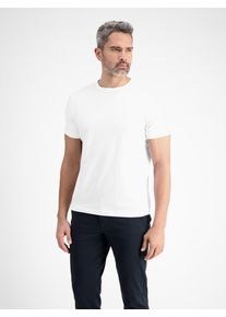 Lerros Herren T-Shirt "Lerros Klassisches Rundhals T-Shirt", weiß, Gr. L, 100% Baumwolle, Shirts