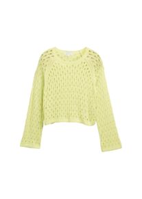 Tom Tailor Mädchen Strickpulloverfresh sweet lime, casual, Gr. 164, Strukturmuster, Strick, Obermaterial: 100% Viskose, Pullover, mit Lochmuster
