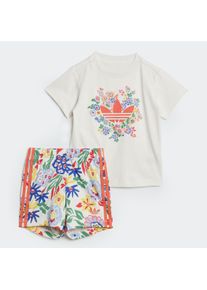Kinder Trainingsanzug "SHORT TEE SET", weiß, sportlich, Gr. 86, adidas originals, Obermaterial: 100% Baumwolle, Sportanzüge
