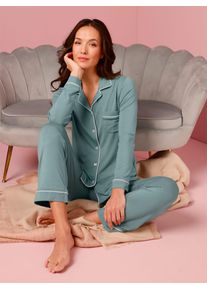 Damen Schlafanzug, CREATION L PREMIUM, Gr. 36, grün, 95% Modal, 5% Elasthan, Homewear-Sets
