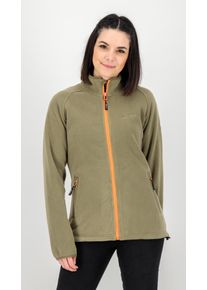 DEPROC Active Damen Fleecejacke "WAWA BAY", grün, sportlich, Gr. 46, 100% Polyester, Jacken, auch in großen Größen erhältlich
