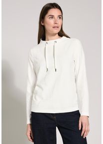 Cecil Damen Langarmshirt, weiß, casual, Gr. XXL, unifarben, Stoff, 60% Viskose, 35% Polyester, 5% Elasthan, Shirts, aus strecthigem Viskosematerial