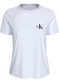 Damen T-Shirt "A- Logo CN 2 Pack Tee", weiß, feminin, Gr. M, Calvin Klein Jeans, unifarben, Single Jersey, Obermaterial: 100% Baumwolle, Shirts, Mit