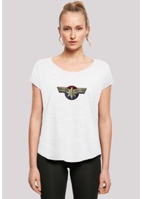 F4NT4STIC Damen T-Shirt "Marvel Captain Marvel Chest Emblem", weiß, casual, Gr. XXL, Obermaterial: 100% Baumwolle, Shirts, Print