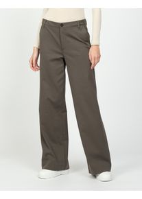 Gang Damen Stoffhose "Gang Hosen Wide Fit 94CINZIA PALAZZO", grün, Gr. 26, 66% Baumwolle, 31% Polyester, 3% Elasthan, Hosen