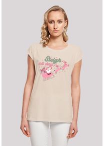 F4NT4STIC Damen T-Shirt "Sleigh all day Santas Reindeers", weiß, casual, Gr. XXL, Obermaterial: 100% Baumwolle, Shirts, Premium Qualität,