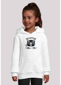 F4NT4STIC Mädchen Kapuzenpullover "Kätzchen You Gotta Be Kitten Me", weiß, casual, Gr. 110, Obermaterial: 65% Baumwolle, 35% Polyester, Pullover,