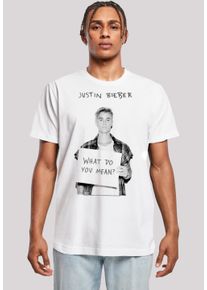 F4NT4STIC Herren T-Shirt "Justin Bieber What Do You Mean", weiß, casual, Gr. XL, Obermaterial: 100% Baumwolle, Shirts, Premium Qualität