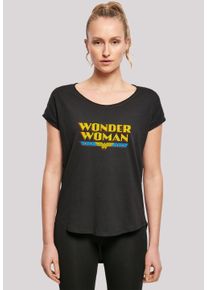 F4NT4STIC Damen T-Shirt "DC Comics Superhelden Wonder Woman Crackle Logo", schwarz, casual, Gr. S, Obermaterial: 100% Baumwolle, Shirts, Print