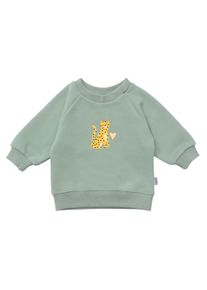 Liliput Herren Sweatshirt "Leopard", grün, Gr. 86, bedruckt, 80% Baumwolle, 20% Polyester, Sweatshirts, mit niedlichem Leopard-Print